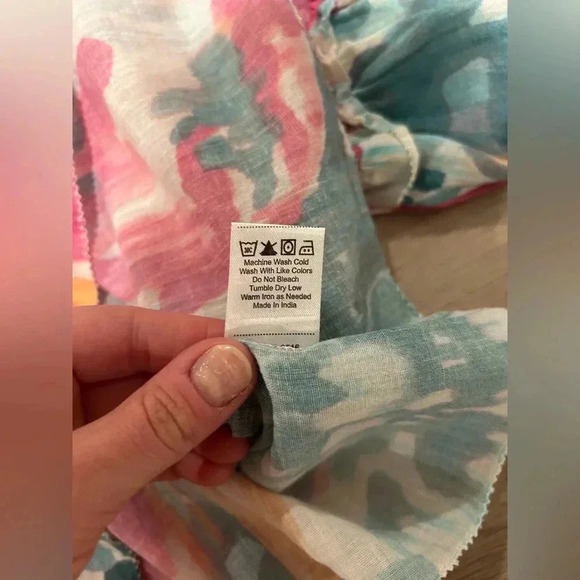 LOVE THE LABEL Lucette Top in Rosie Blue / Size Small / - Picture 6 of 7